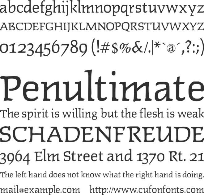Faustant font preview