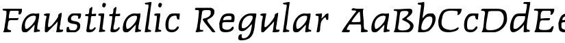 Faustitalic Regular font