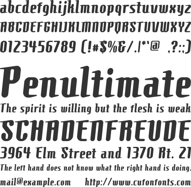 Comonsbold font preview