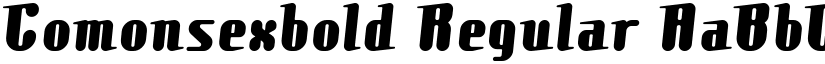 Comonsexbold Regular font