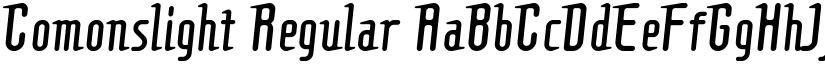 Comonslight Regular font