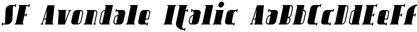 SF Avondale Italic font