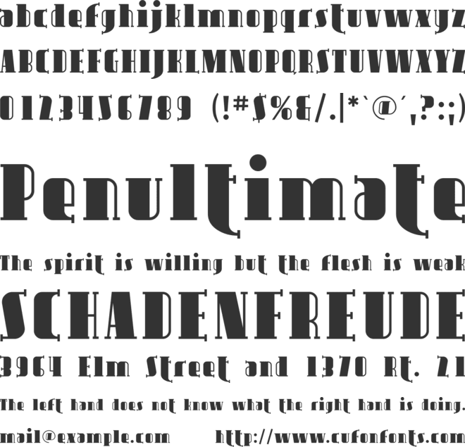 SF Avondale font preview