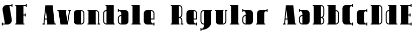 SF Avondale Regular font