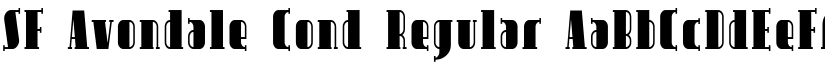 SF Avondale Cond Regular font