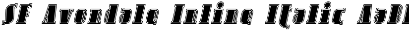 SF Avondale Inline Italic font