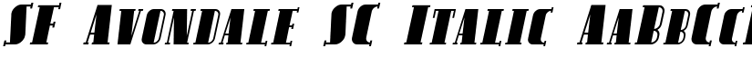 SF Avondale SC Italic font