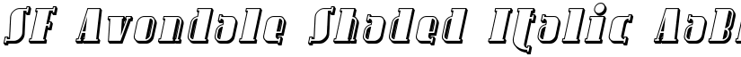 SF Avondale Shaded Italic font