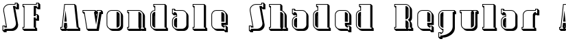 SF Avondale Shaded Regular font