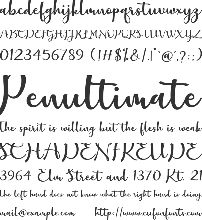 mathilda font preview