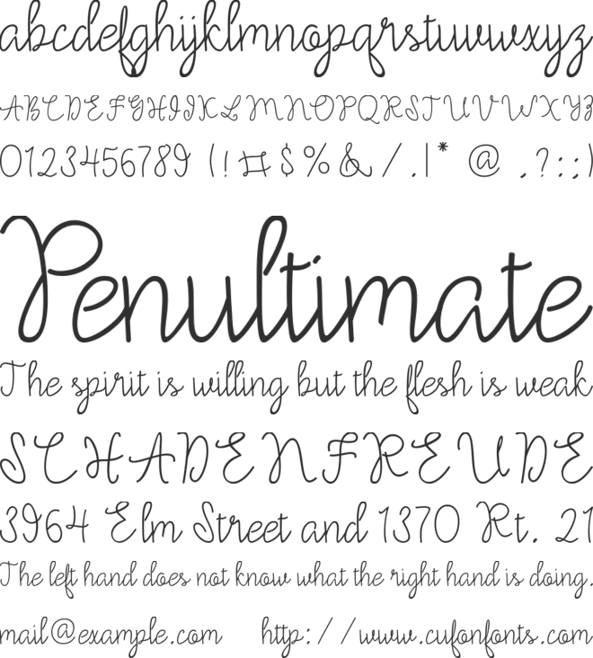 Silversmith font preview
