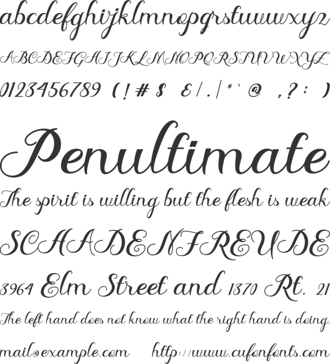 Delima font preview