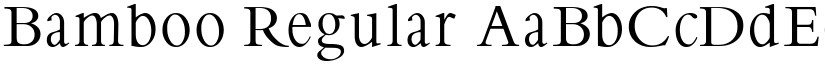 Bamboo Regular font
