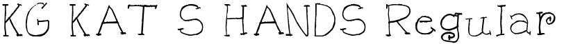 KG KAT'S HANDS Regular font