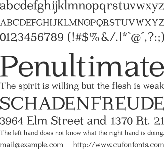 ImperiumLatineSerif font preview