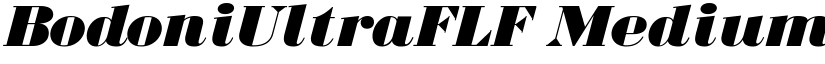 BodoniUltraFLF Medium Italic font