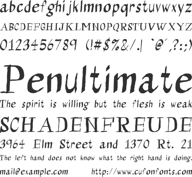 Calligraserif font preview