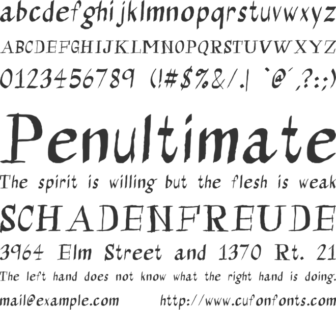 Calligraserif font preview