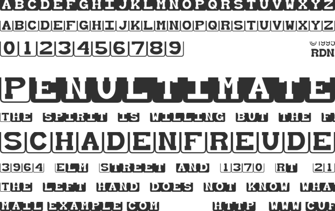 Baby Blocks font preview