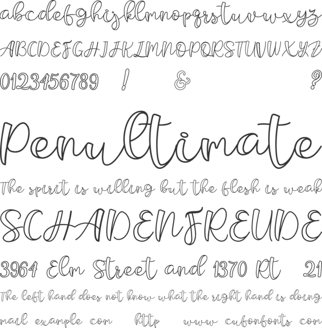 Bargeritho font preview