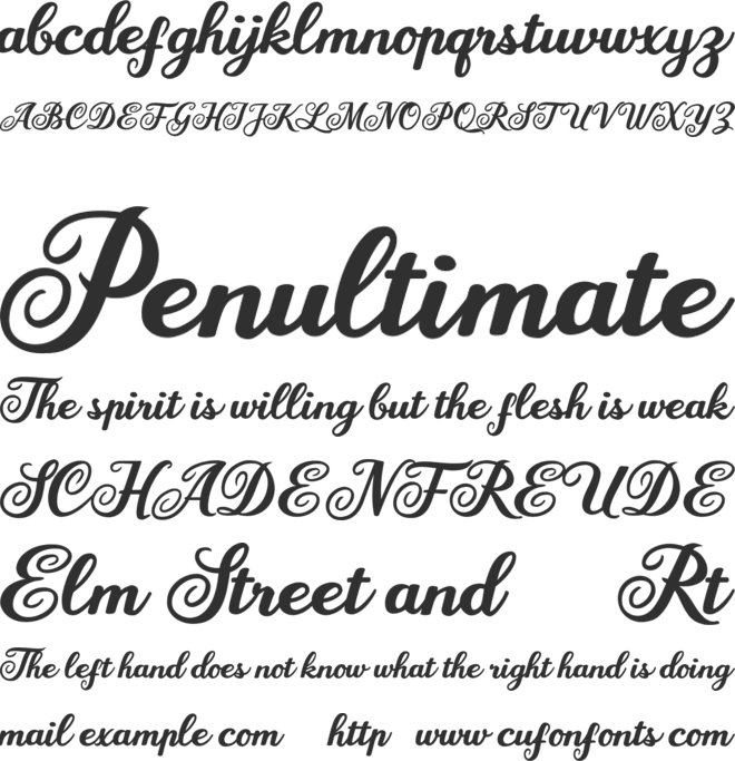 Mariane Lusia font preview