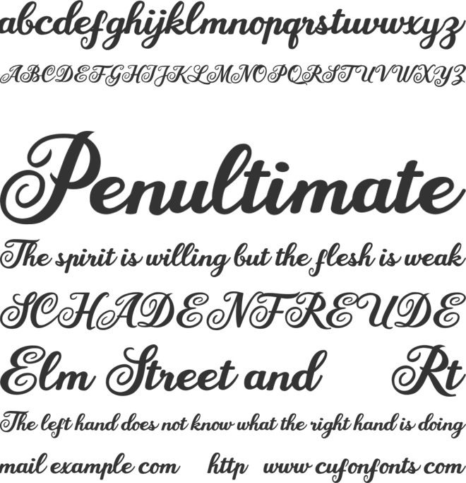 Mariane Lusia font preview