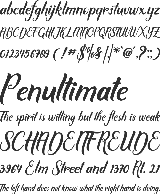 Mother love font preview