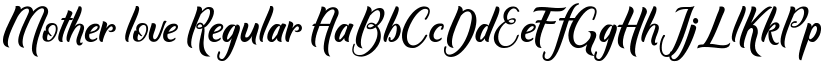 Mother love Regular font