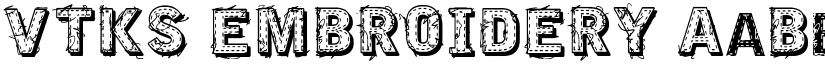 VTKS EMBROIDERY font