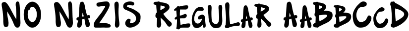 NO NAZIS Regular font