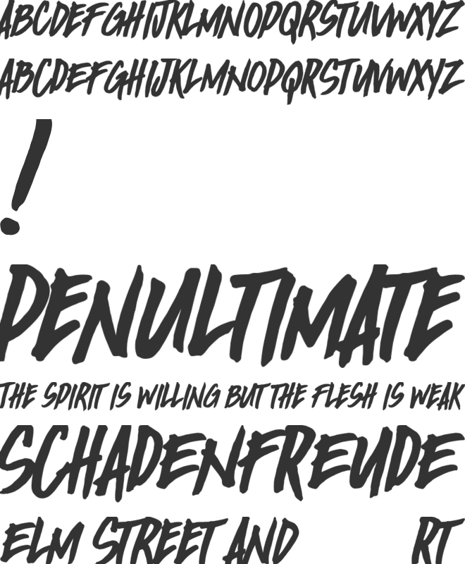 Birada! font preview