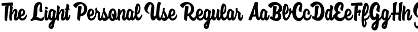 The Light Personal Use Regular font