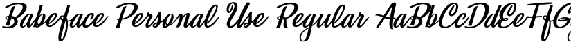 Babeface Personal Use Regular font