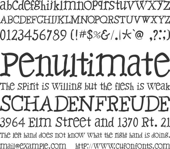 Caslonia font preview