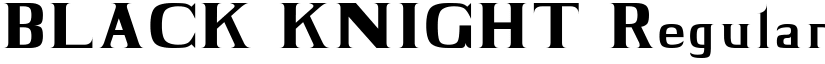 BLACK KNIGHT Regular font