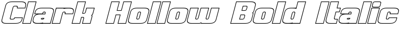 Clark Hollow Bold Italic font