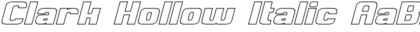 Clark Hollow Italic font