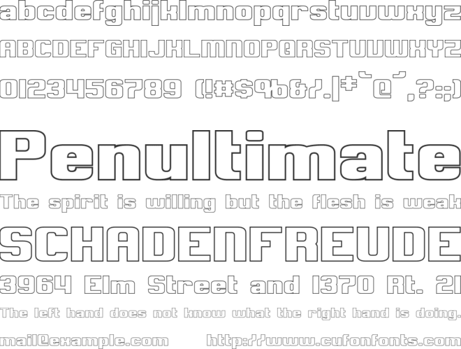 Clark Hollow font preview