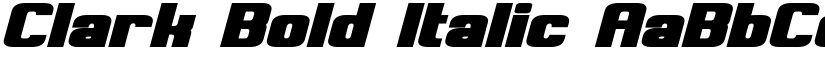 Clark Bold Italic font