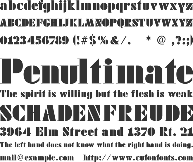 FutstencilSerif font preview