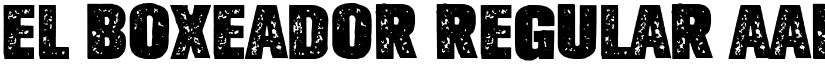El Boxeador Regular font