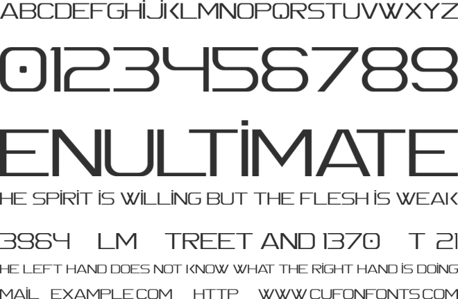 Spac3 font preview