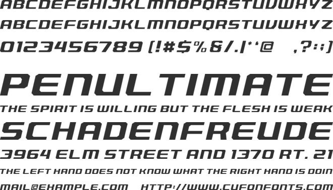Foreigner font preview