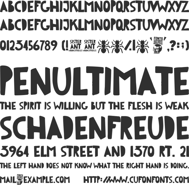 Sister Ant font preview