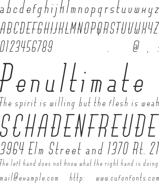 Centurylight font preview