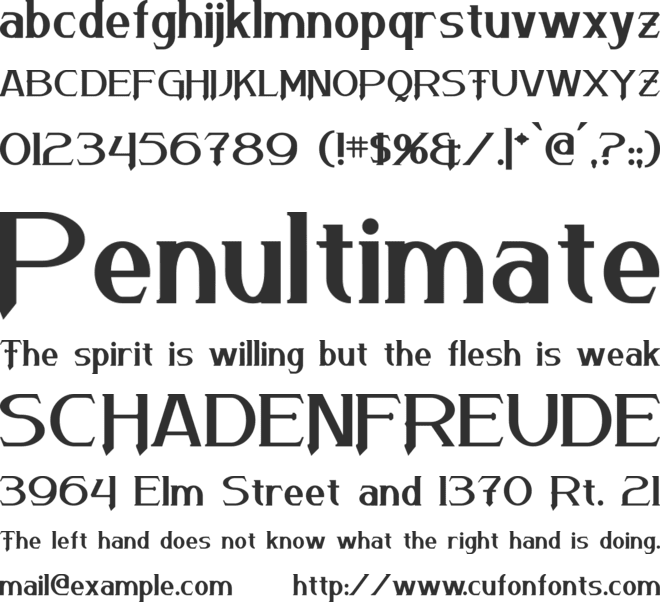 Arneson font preview