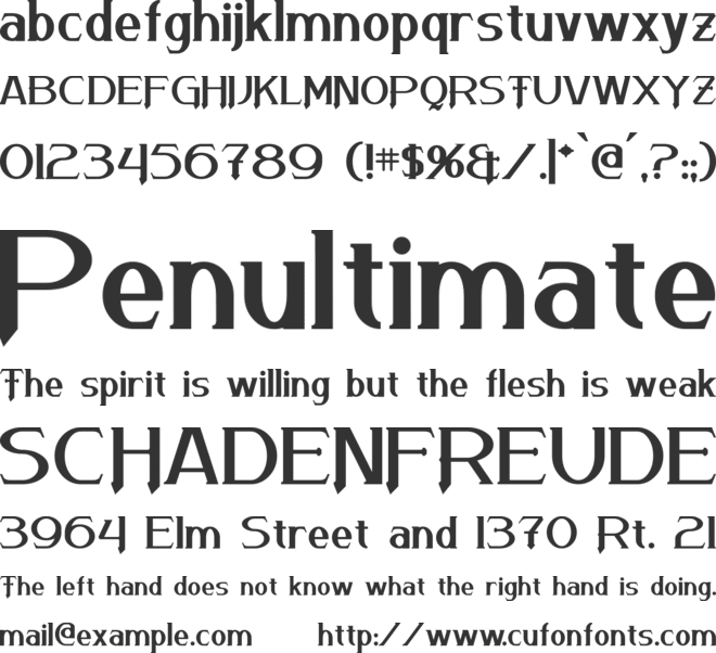 Arneson font preview