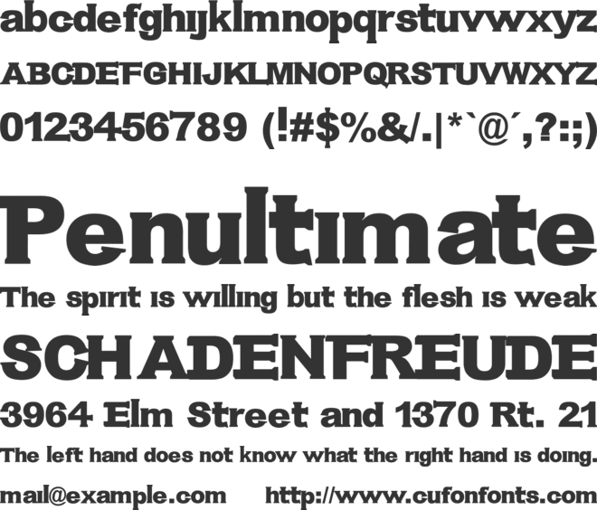 Antibios font preview