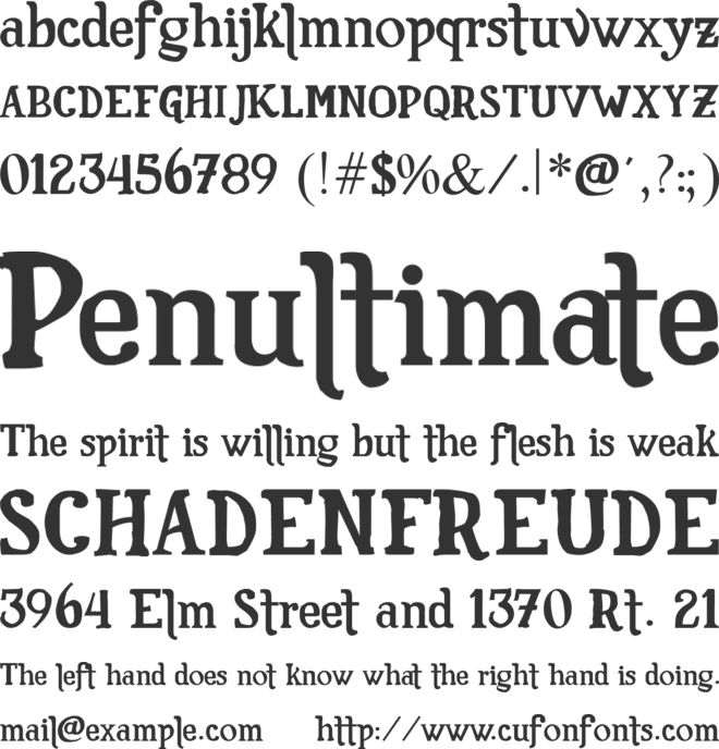 Familia Fuerte font preview