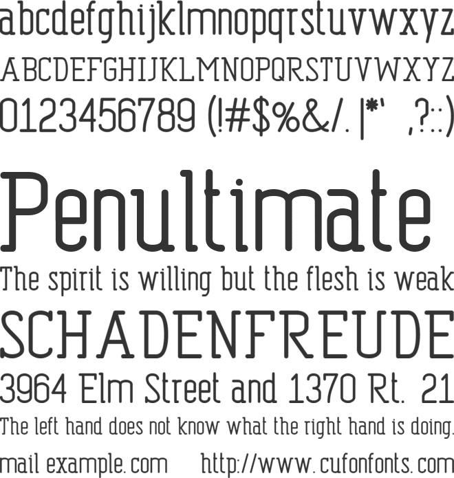 Dispensations font preview